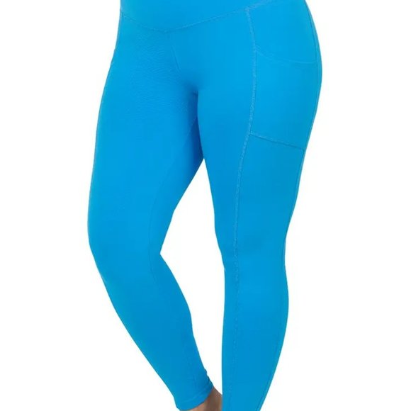 1X-Large W/O Pockets DEEPSKY Plus Size Premium Cotton Waistband Leggings - Picture 3 of 6